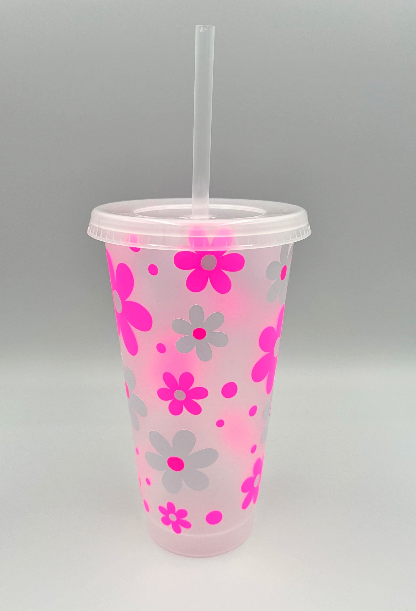 Pink and White Flower - Cup