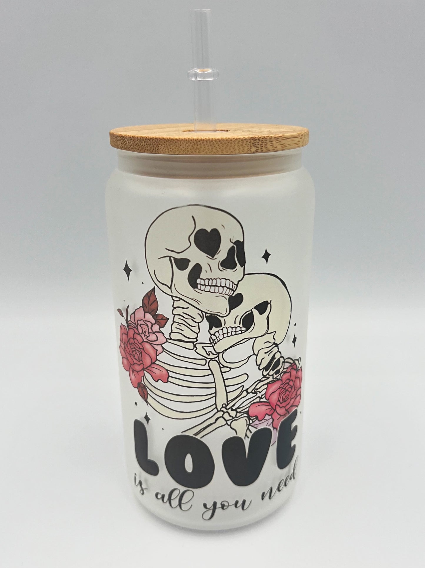 Skeleton Love - Glass Can