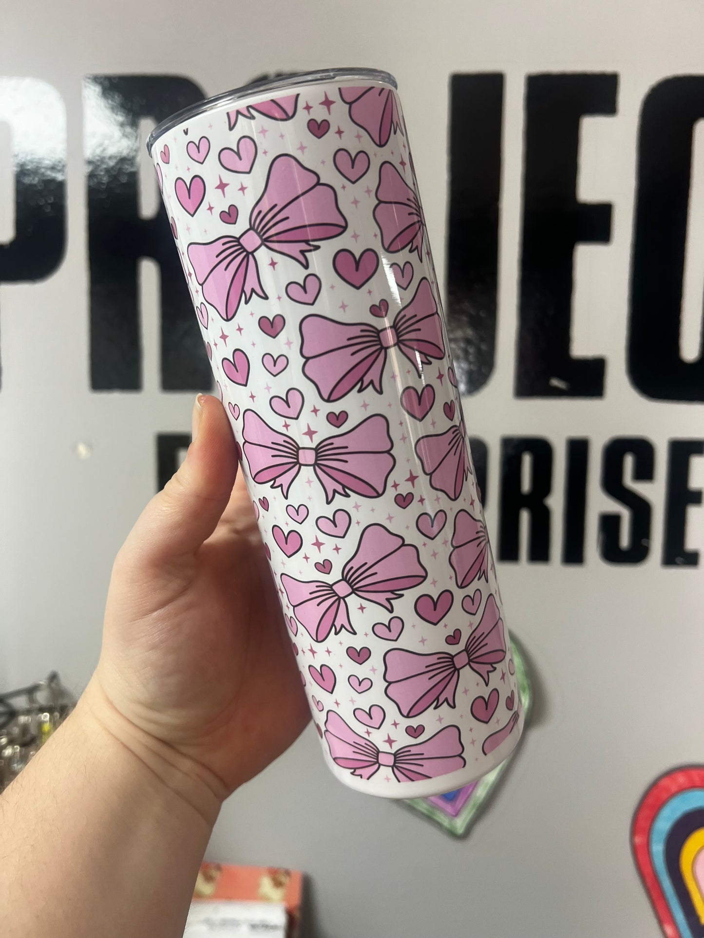 Pink Bow Tumbler