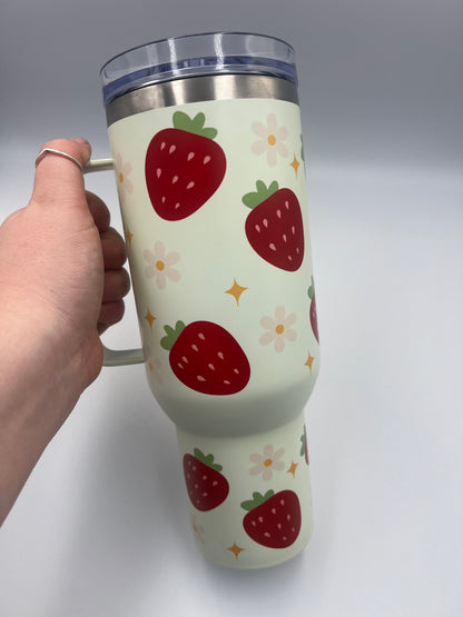 Strawberry & Daisy 40oz Tumbler