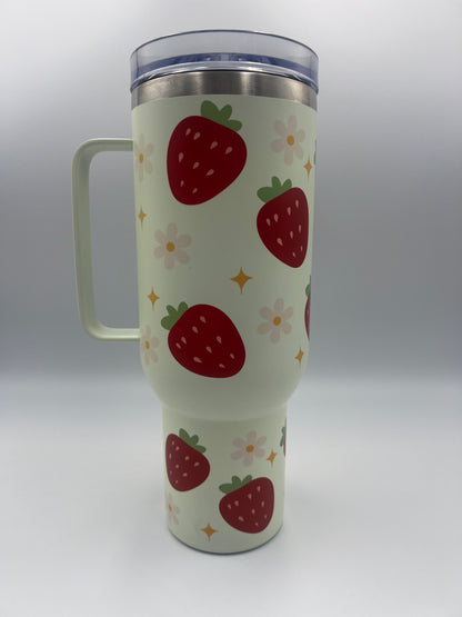 Strawberry & Daisy 40oz Tumbler