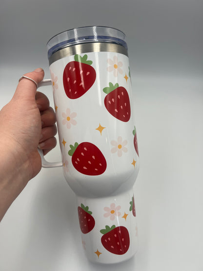 Strawberry & Daisy 40oz Tumbler