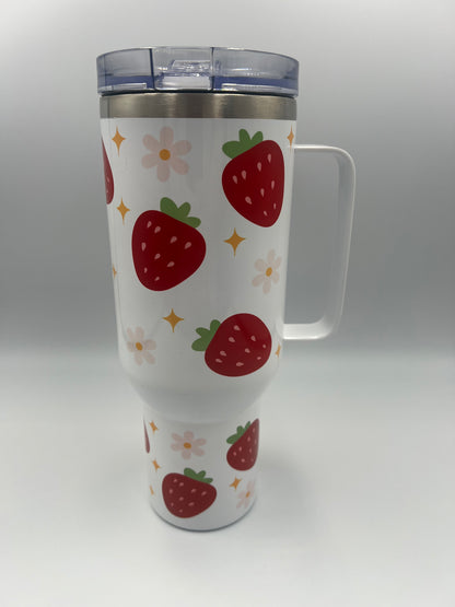 Strawberry & Daisy 40oz Tumbler