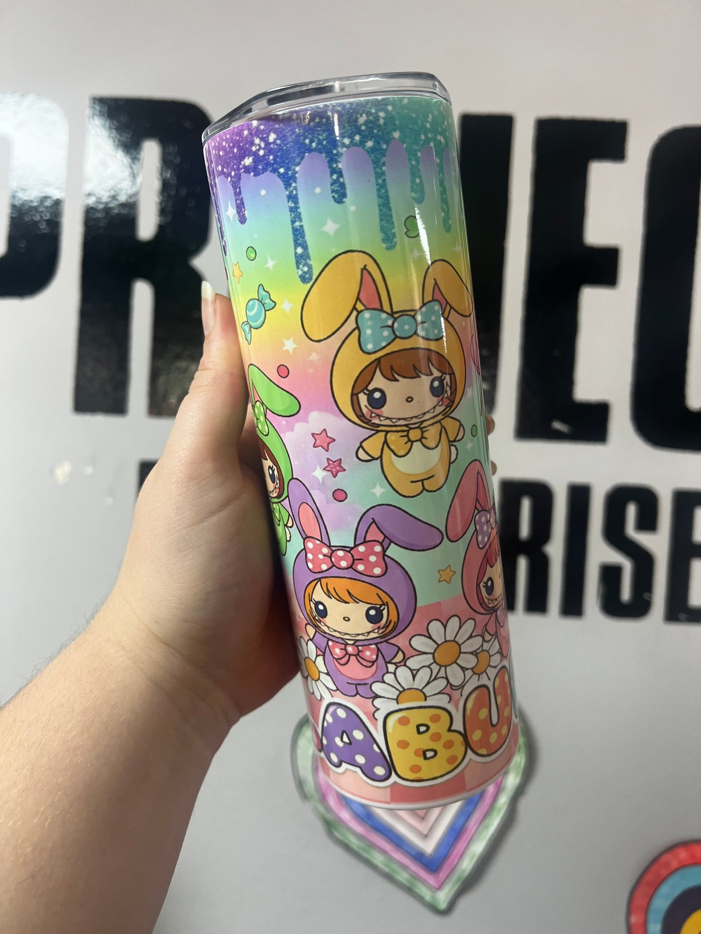 Rainbow Labubu Tumbler