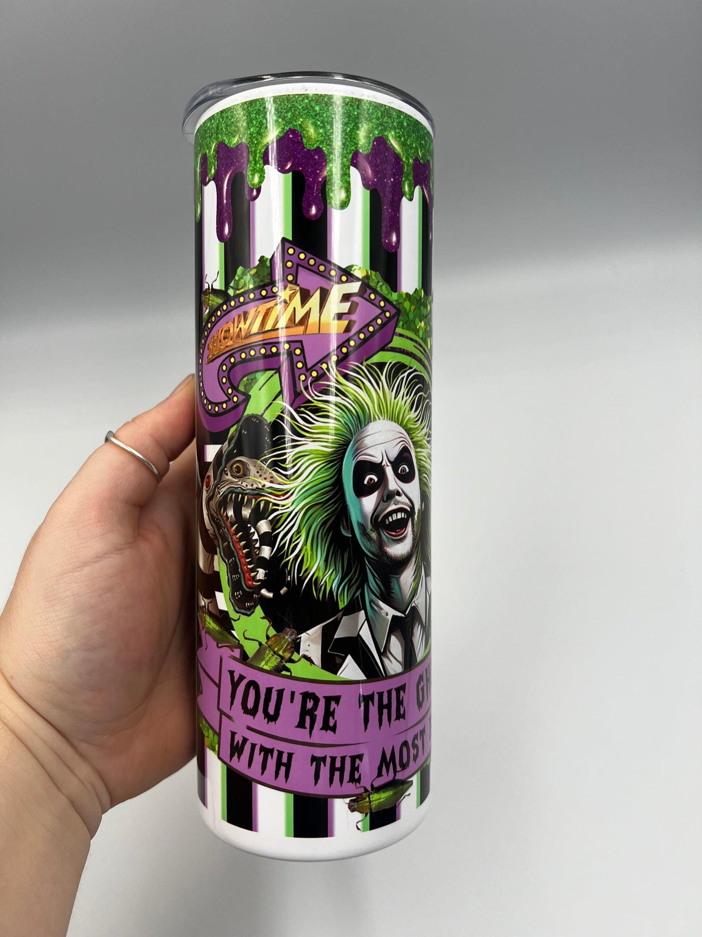 Beetlejuice Inspired Tumbler