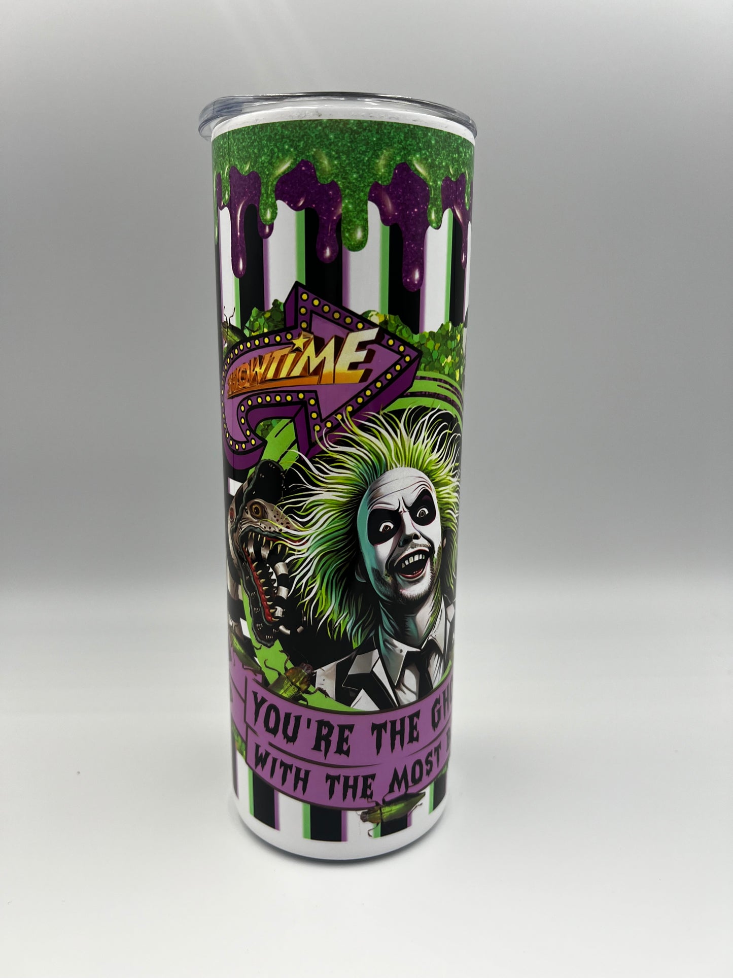 Beetlejuice Inspired Tumbler