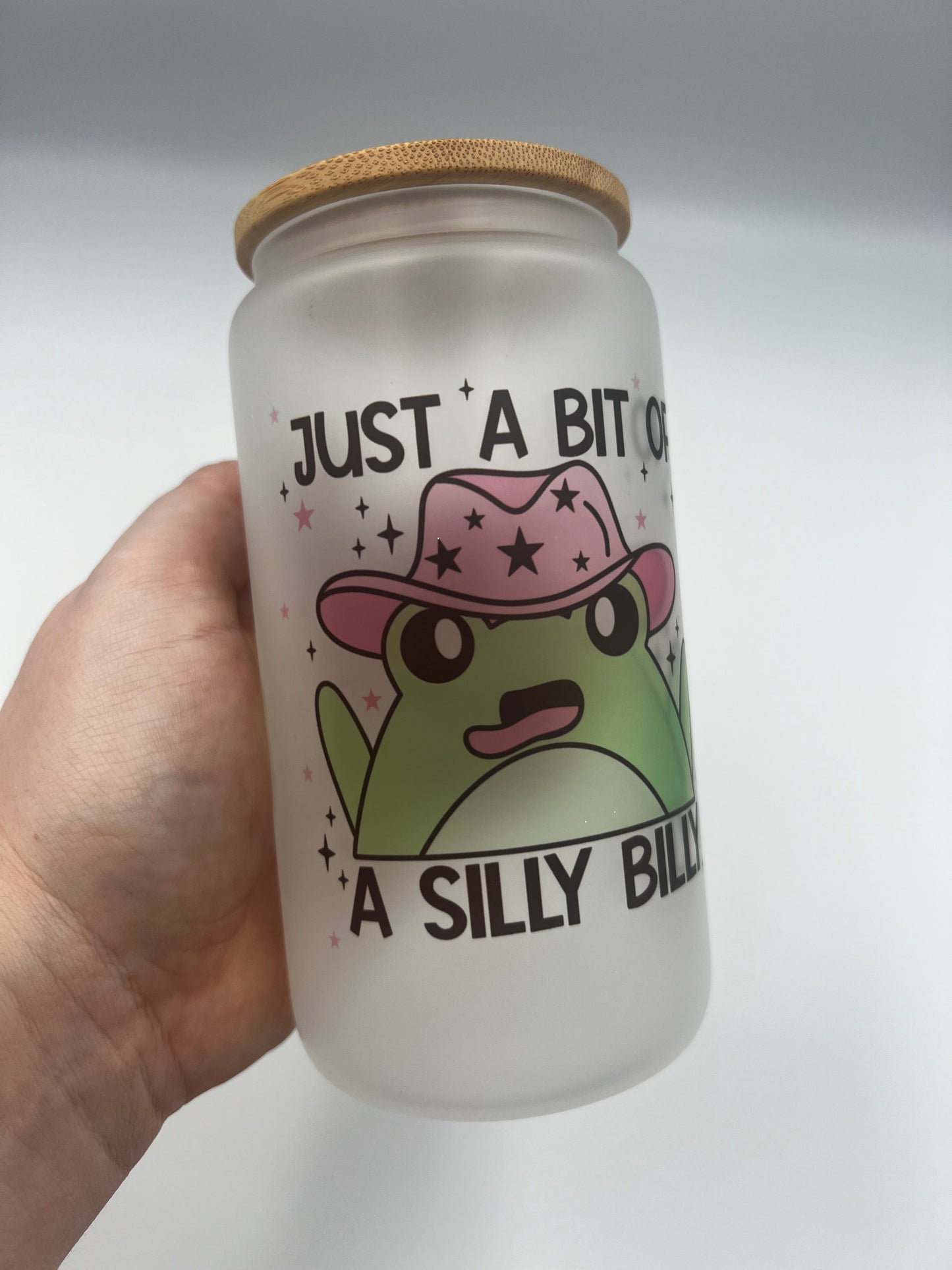 Just a bit of a silly billy, frog glass can