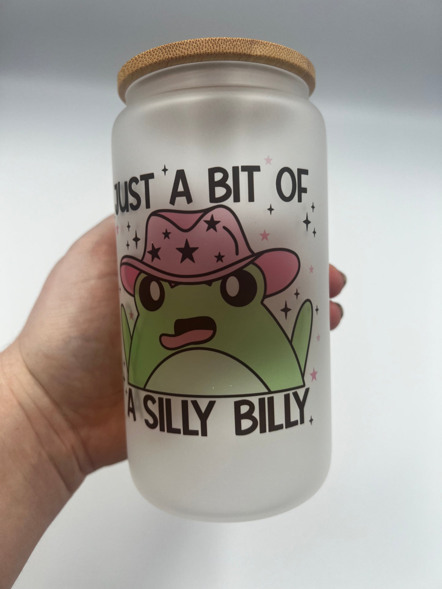 Just a bit of a silly billy, frog glass can