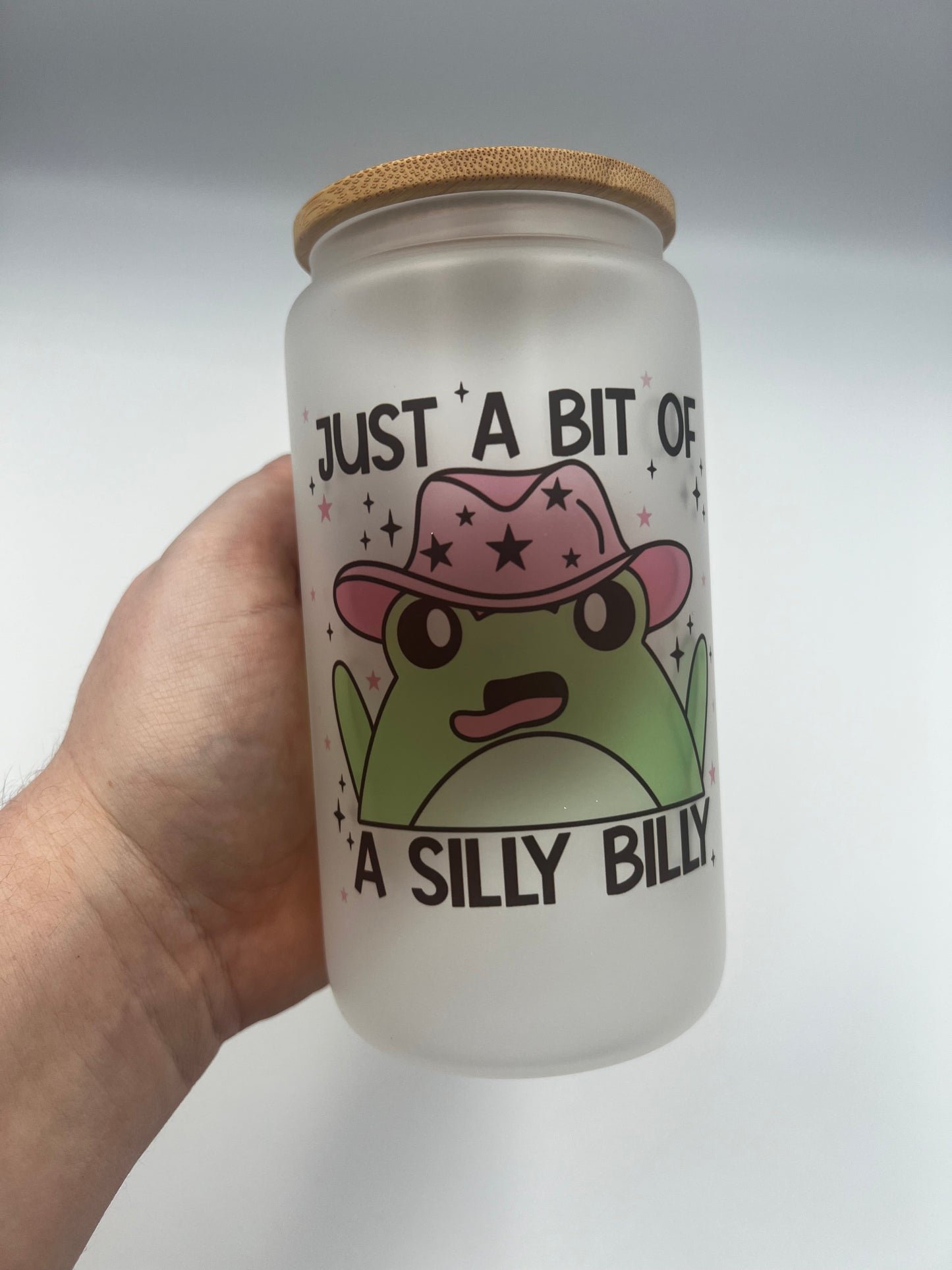 Just a bit of a silly billy, frog glass can