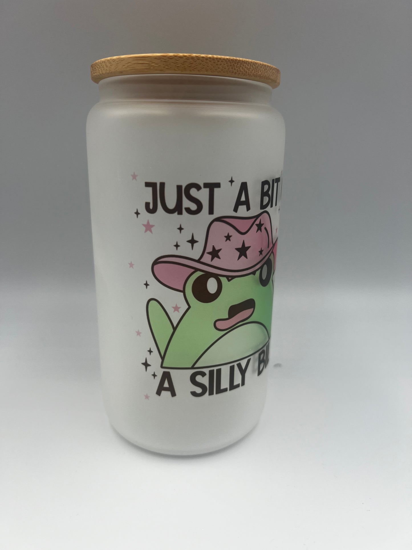 Just a bit of a silly billy, frog glass can
