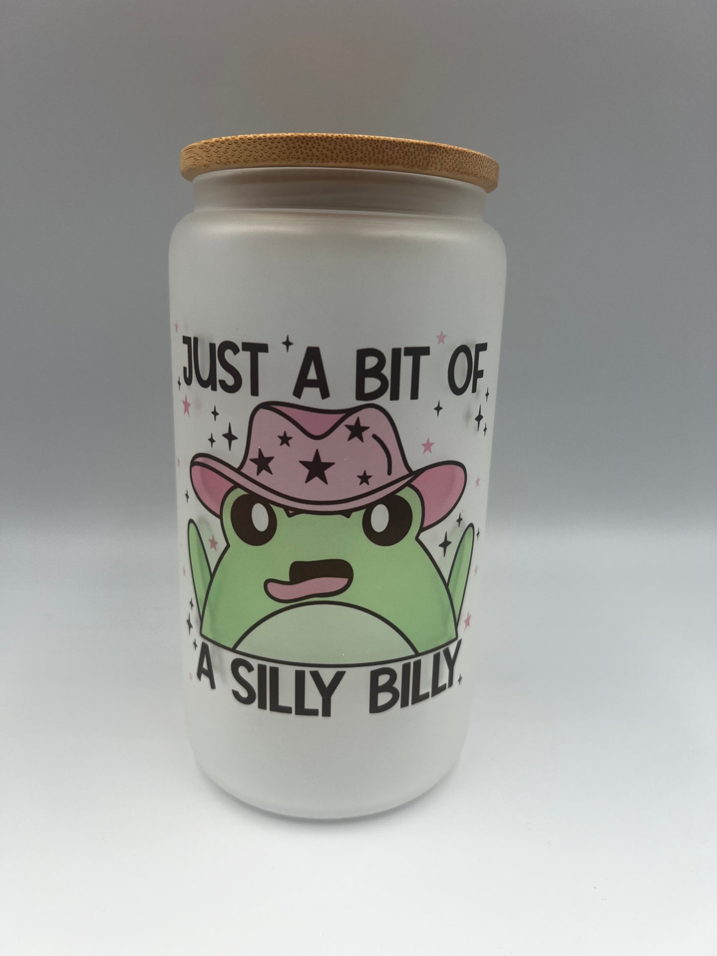 Just a bit of a silly billy, frog glass can