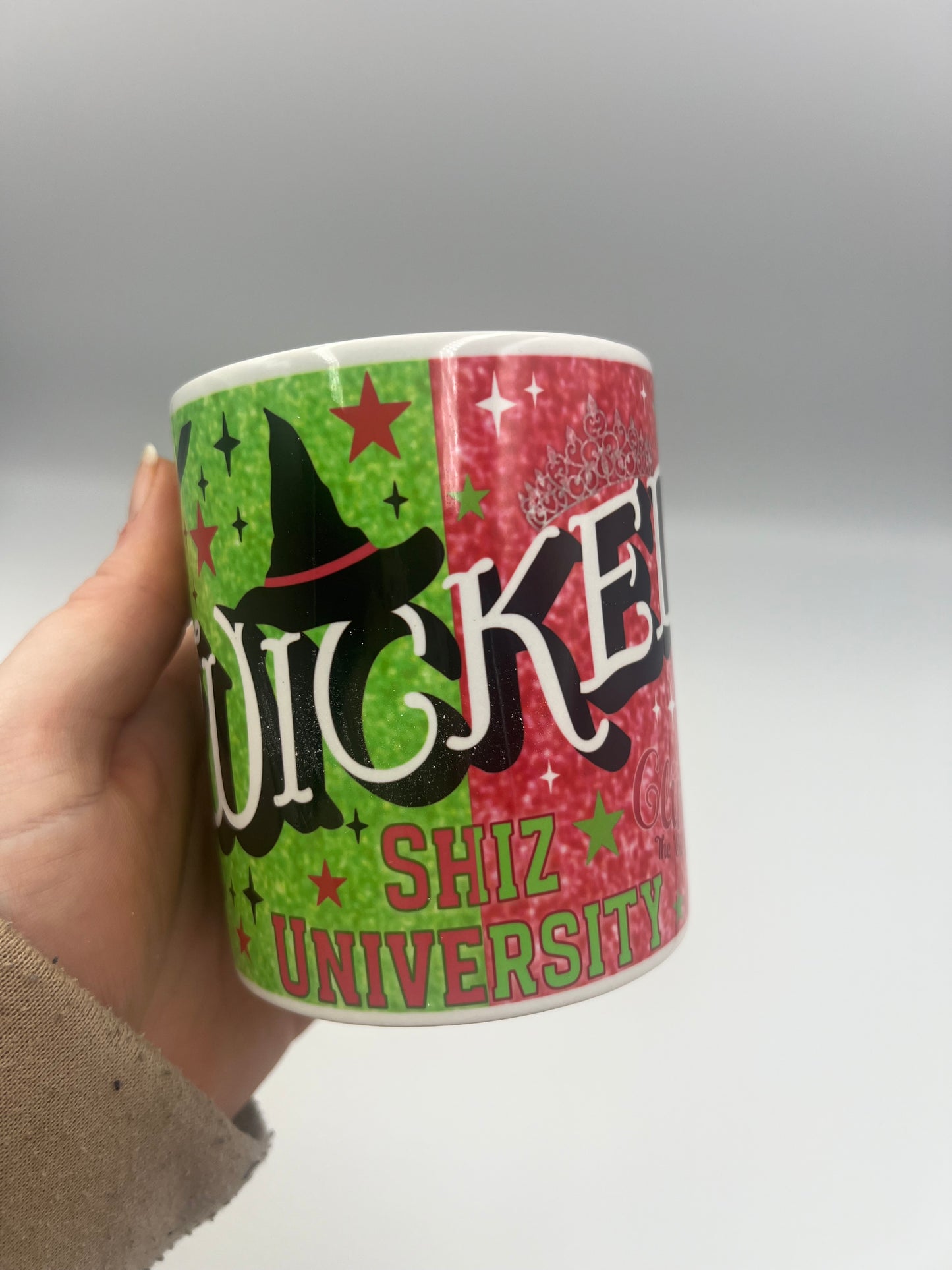 Wicked inspired, Glitter effect Shiz University Mug