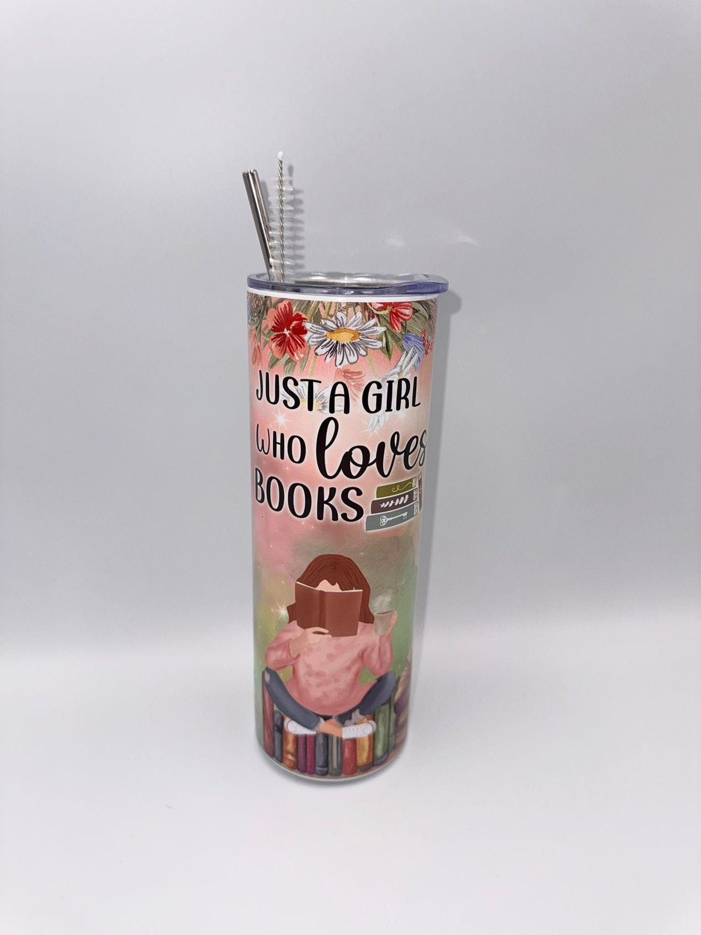 Girl loves books - Tumbler